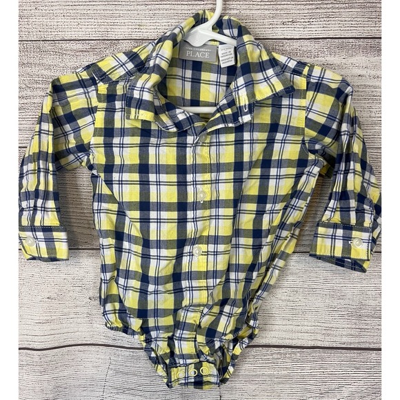 Children's Place  Boys Trousers W/Suspenders & Long Sleeve Shirt Size 3/6 Months - Picture 3 of 9